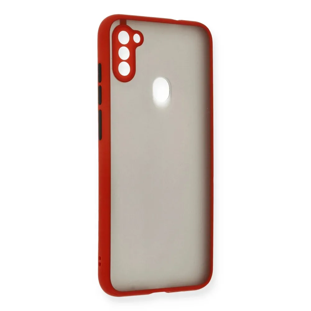 Newface Samsung Galaxy A11 Kılıf Montreal Silikon Kapak - Kırmızı
