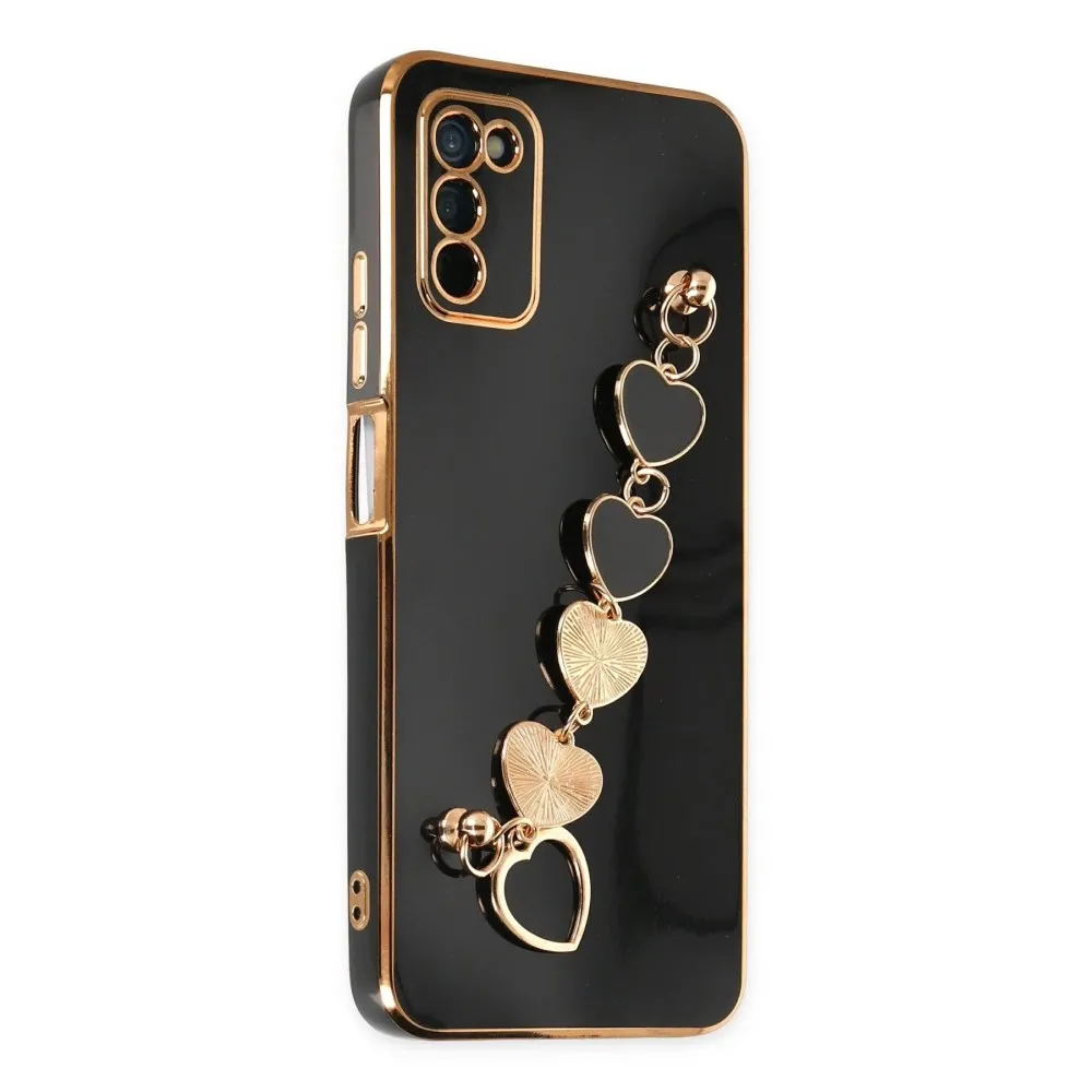 Newface Samsung Galaxy A03S Kılıf Esila Silikon - Siyah