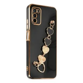 Newface Samsung Galaxy A03S Kılıf Esila Silikon - Siyah