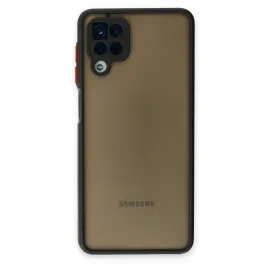 Newface Samsung Galaxy A12 Kılıf Montreal Silikon Kapak - Siyah