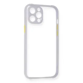 Newface Iphone 12 Kılıf Miami Şeffaf Silikon - Lila