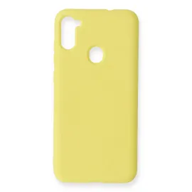Newface Samsung Galaxy A11 Kılıf Nano Içi Kadife Silikon - Sarı