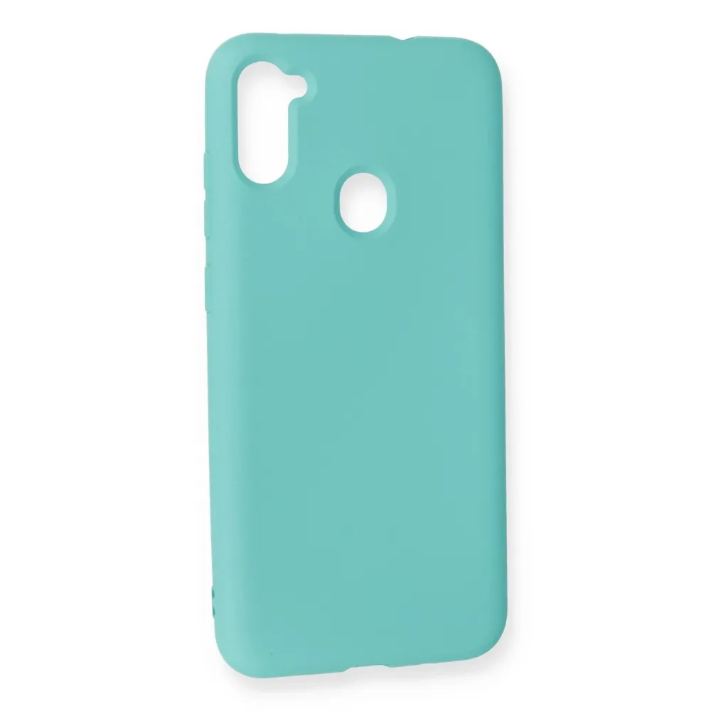 Newface Samsung Galaxy A11 Kılıf Nano Içi Kadife Silikon - Turkuaz