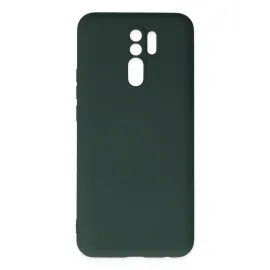 Newface Xiaomi Redmi 9 Kılıf Nano Içi Kadife Silikon - Koyu Yeşil