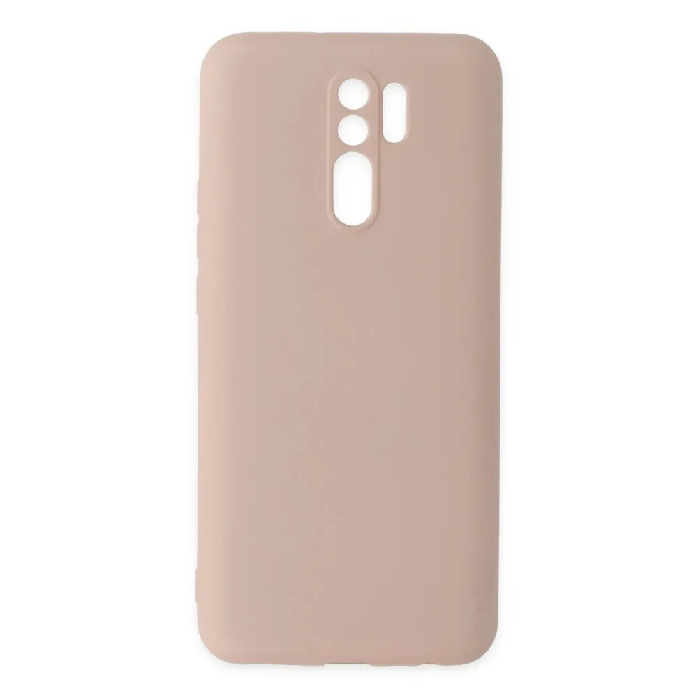 Newface Xiaomi Redmi 9 Kılıf Nano Içi Kadife Silikon - Pudra