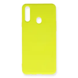 Newface Samsung Galaxy A20S Kılıf Nano Içi Kadife Silikon - Sarı