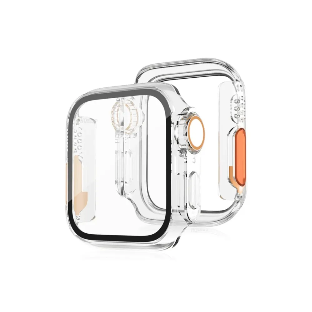 Newface Apple Watch 45mm Watch 49mm Kasa Dönüştürücü ve Ekran Koruyucu - Şeffaf