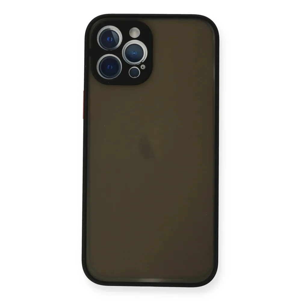 Newface Iphone 12 Pro Kılıf Montreal Silikon Kapak - Siyah