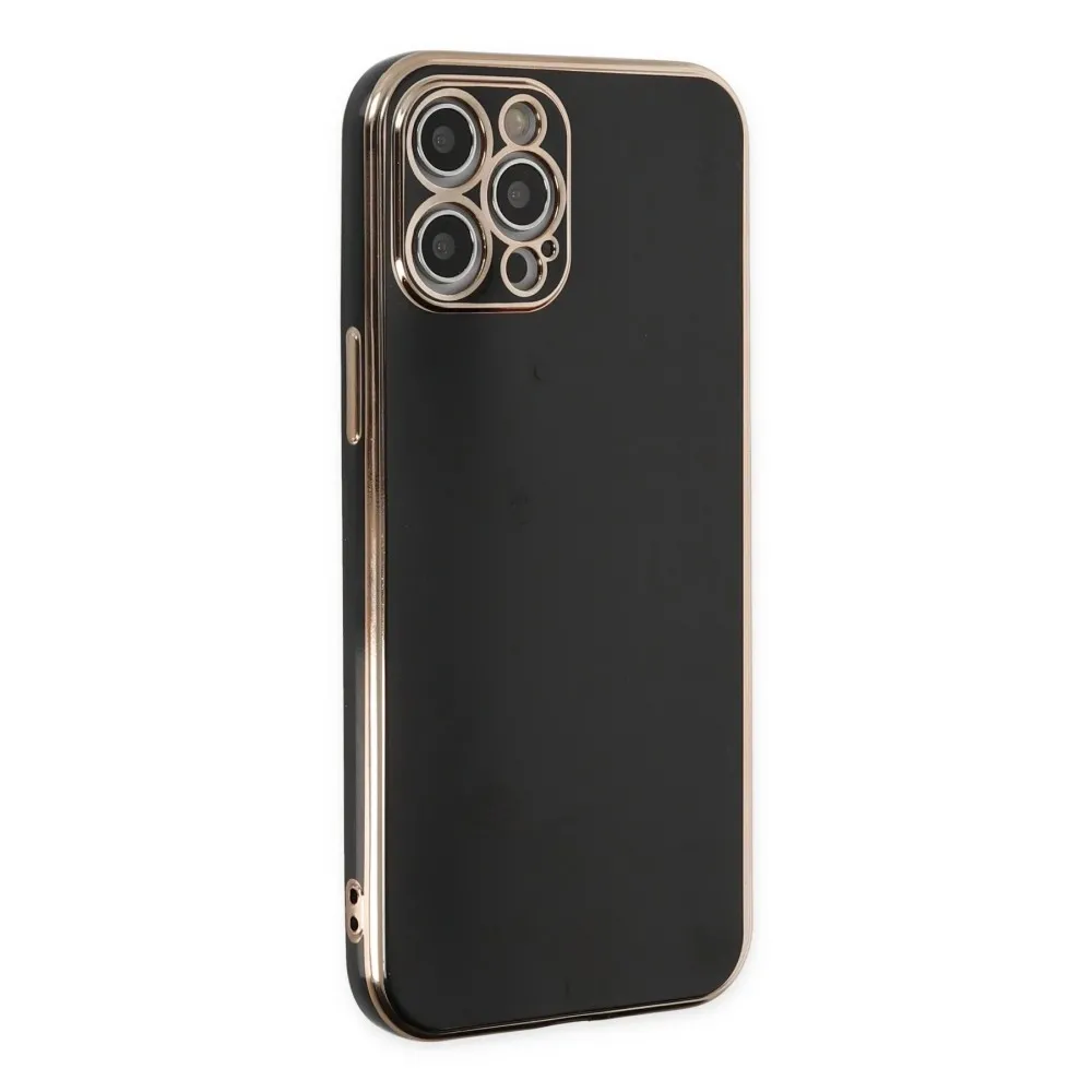 Newface Iphone 12 Pro Max Kılıf Volet Silikon - Siyah