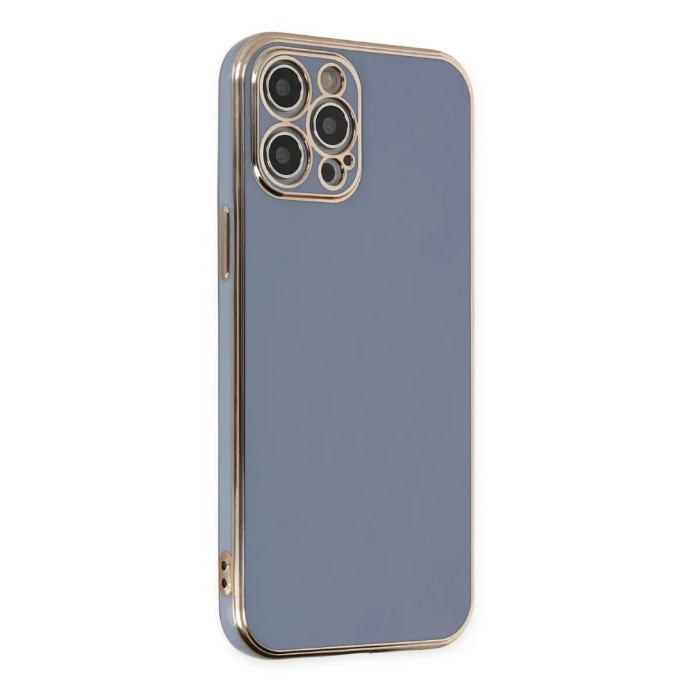 Newface Iphone 12 Pro Max Kılıf Volet Silikon - Mavi