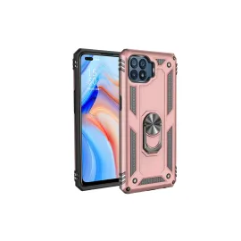 Newface Oppo Reno 4 Lite Kılıf Sofya Yüzüklü Silikon Kapak - Rose
