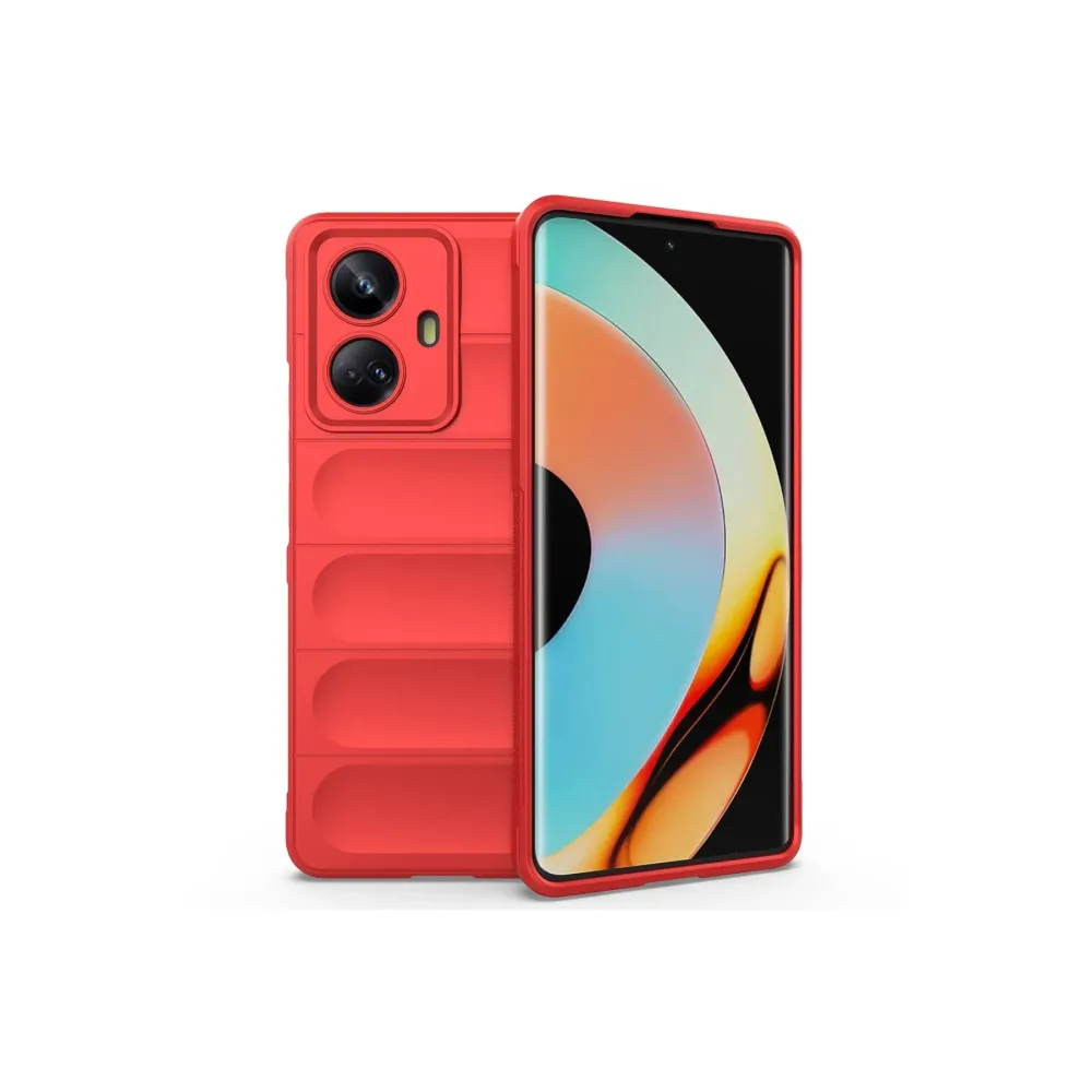 Newface Realme 10 Pro 5G Kılıf Optimum Silikon - Kırmızı