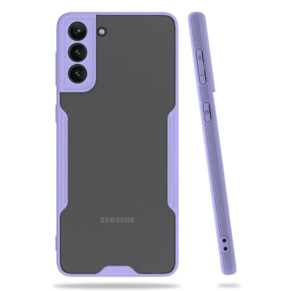 Newface Samsung Galaxy S21 Plus Kılıf Platin Silikon - Lila
