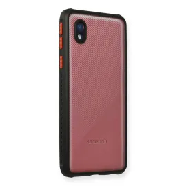 Newface Samsung Galaxy A01 Core Kılıf Miami Şeffaf Silikon - Siyah