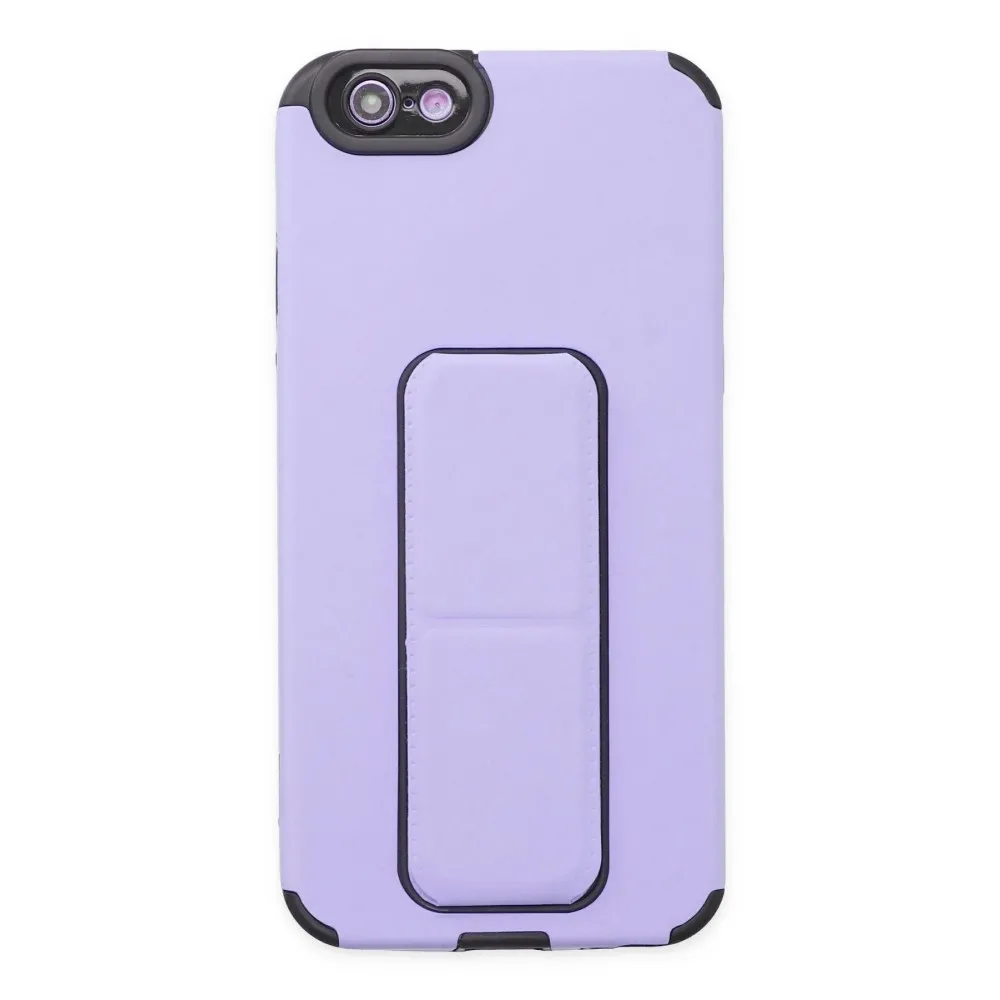 Newface Iphone 6 Kılıf Mega Standlı Silikon - Lila