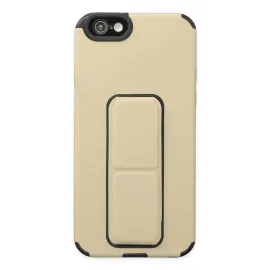 Newface Iphone 6 Kılıf Mega Standlı Silikon - Gold