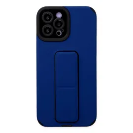 Newface Iphone 12 Pro Max Kılıf Mega Standlı Silikon - Mavi