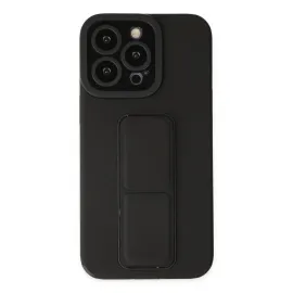 Newface Iphone 13 Pro Max Kılıf Mega Standlı Silikon - Siyah