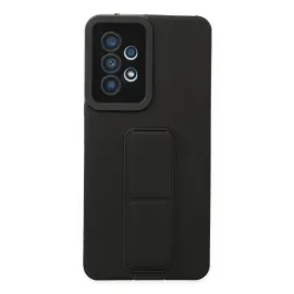 Newface Samsung Galaxy A53 5G Kılıf Mega Standlı Silikon - Siyah