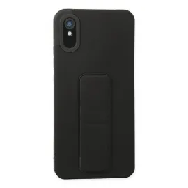 Newface Xiaomi Redmi 9A Kılıf Mega Standlı Silikon - Siyah