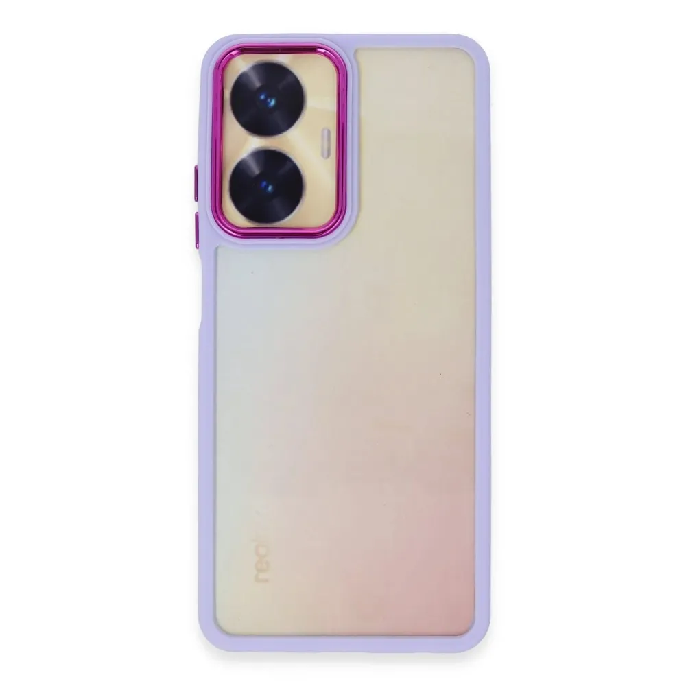 Newface Realme C55 Kılıf Dora Kapak - Lila