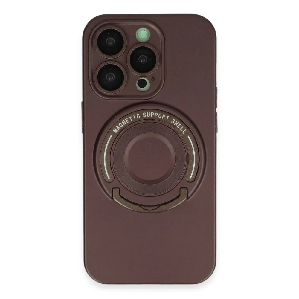 Newface Iphone 13 Pro Kılıf Lukka Magneticsafe Kapak - Kahverengi