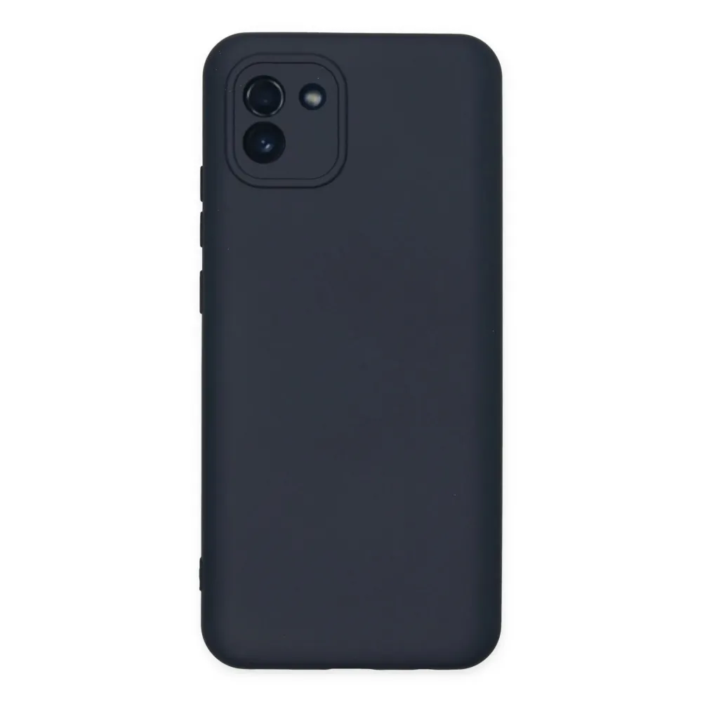 Newface Samsung Galaxy A03 Kılıf Nano Içi Kadife Silikon - Lacivert