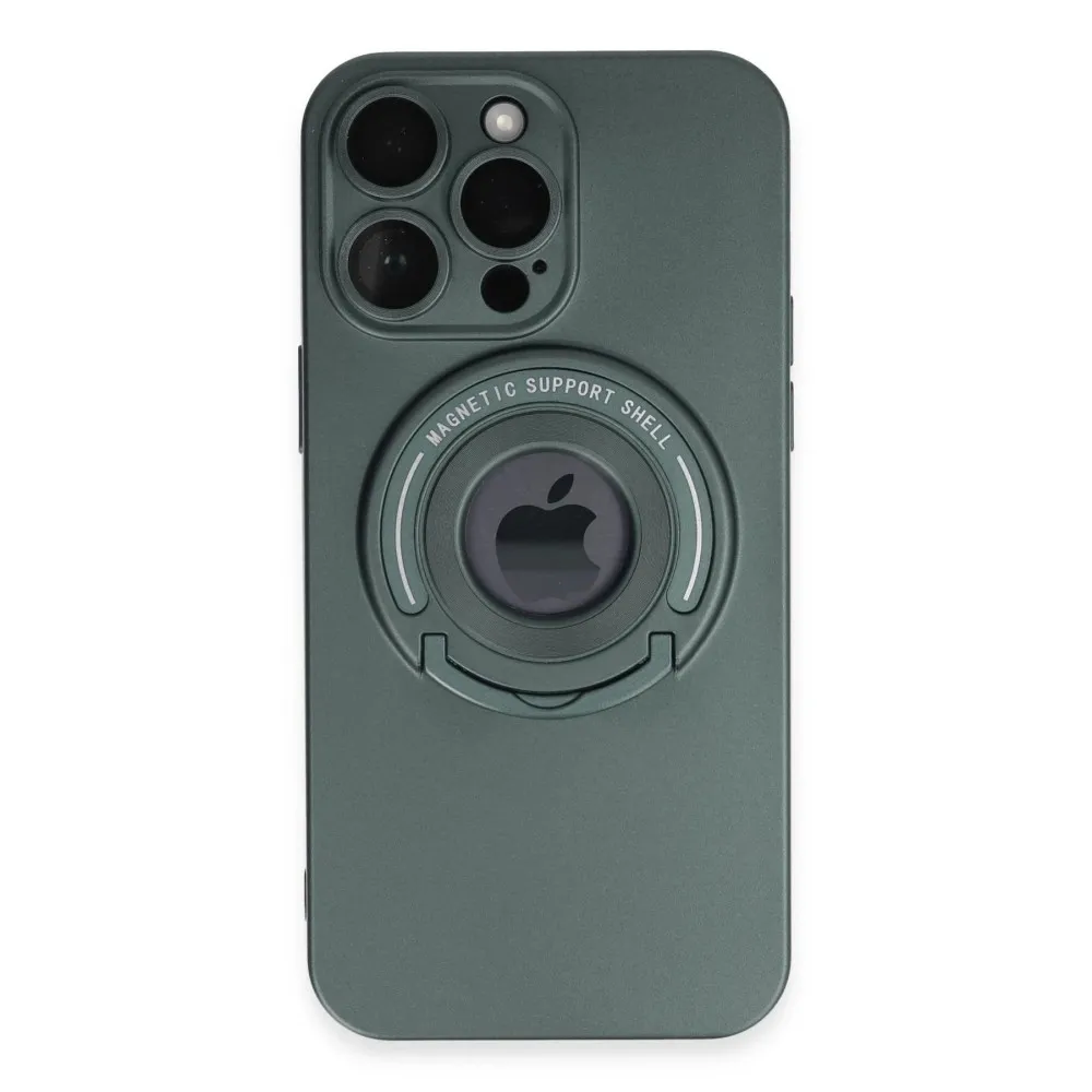Newface iPhone 13 Pro Max Kılıf Lukka Magneticsafe Kapak - Koyu Yeşil
