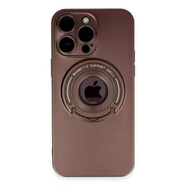 Newface iPhone 13 Pro Max Kılıf Lukka Magneticsafe Kapak - Kahverengi