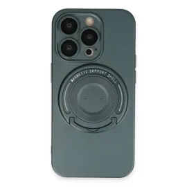 Newface iPhone 14 Pro Kılıf Lukka Magneticsafe Kapak - Koyu Yeşil