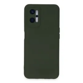 Newface Realme 9I 4G Kılıf Nano Içi Kadife Silikon - Koyu Yeşil