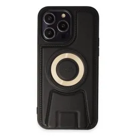 Newface Iphone 14 Pro Kılıf Merkür Magneticsafe Standlı Kapak - Siyah