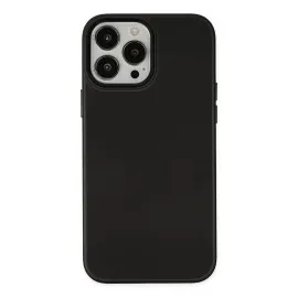 Newface iPhone 13 Pro Kılıf Asya Deri Silikon - Siyah