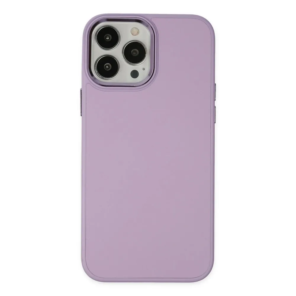 Newface Iphone 13 Pro Kılıf Asya Deri Silikon - Lila