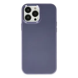 Newface Iphone 13 Pro Kılıf Asya Deri Silikon - Mor