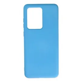 Newface Samsung Galaxy S20 Ultra Kılıf Nano Içi Kadife Silikon - Mavi