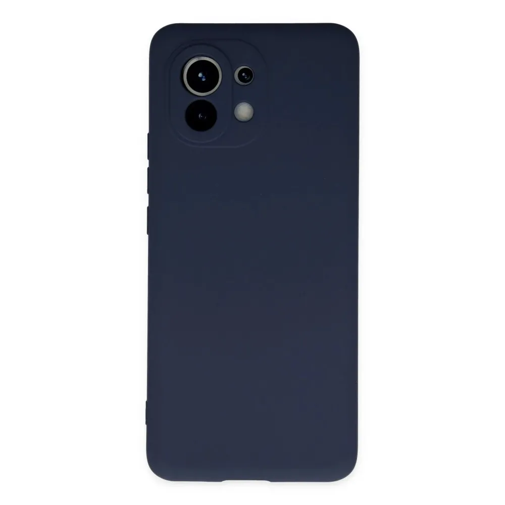 Newface Xiaomi Mi 11 Kılıf Nano Içi Kadife Silikon - Lacivert