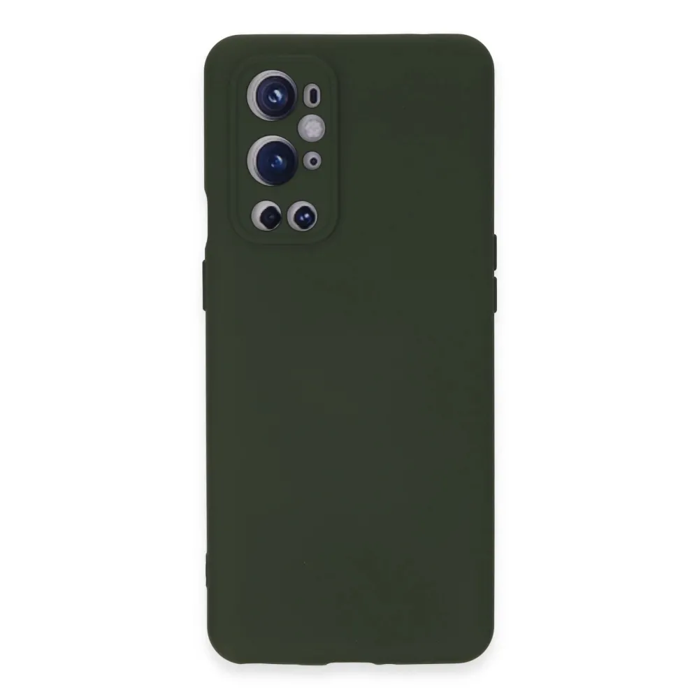 Newface One Plus 9 Pro Kılıf Nano Içi Kadife Silikon - Koyu Yeşil