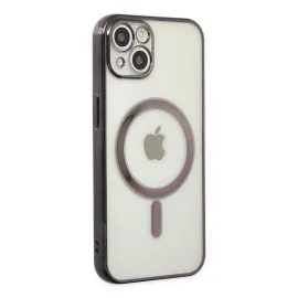 Newface Iphone 14 Plus Kılıf Magneticsafe Lazer Silikon - Siyah