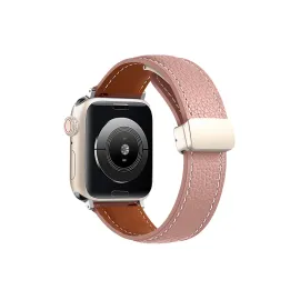Newface Apple Watch 38mm KR414 Daks Deri Kordon - Pembe