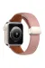 Newface Apple Watch 42mm KR414 Daks Deri Kordon - Pembe