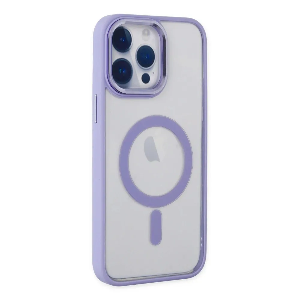 Newface Iphone 14 Pro Kılıf Room Magneticsafe Silikon - Lila