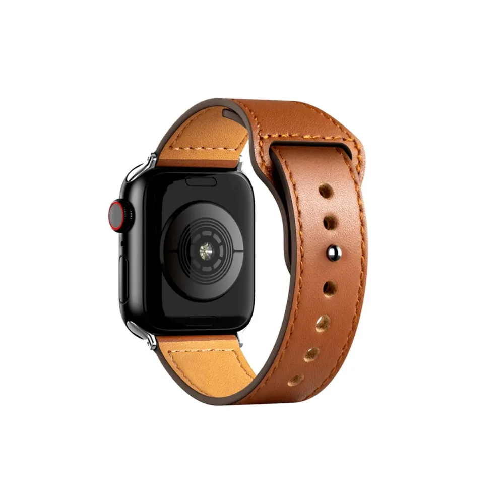Newface Apple Watch 42mm KR415 Luaz Deri Kordon - Kahverengi