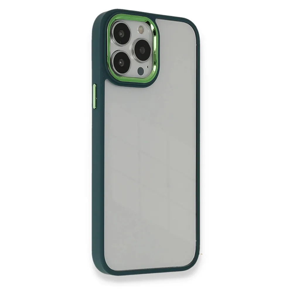 Newface Iphone 14 Pro Max Kılıf Dora Kapak - Haki Yeşil
