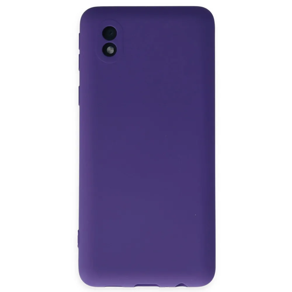 Newface Samsung Galaxy A01 Core Kılıf Nano Içi Kadife Silikon - Mor
