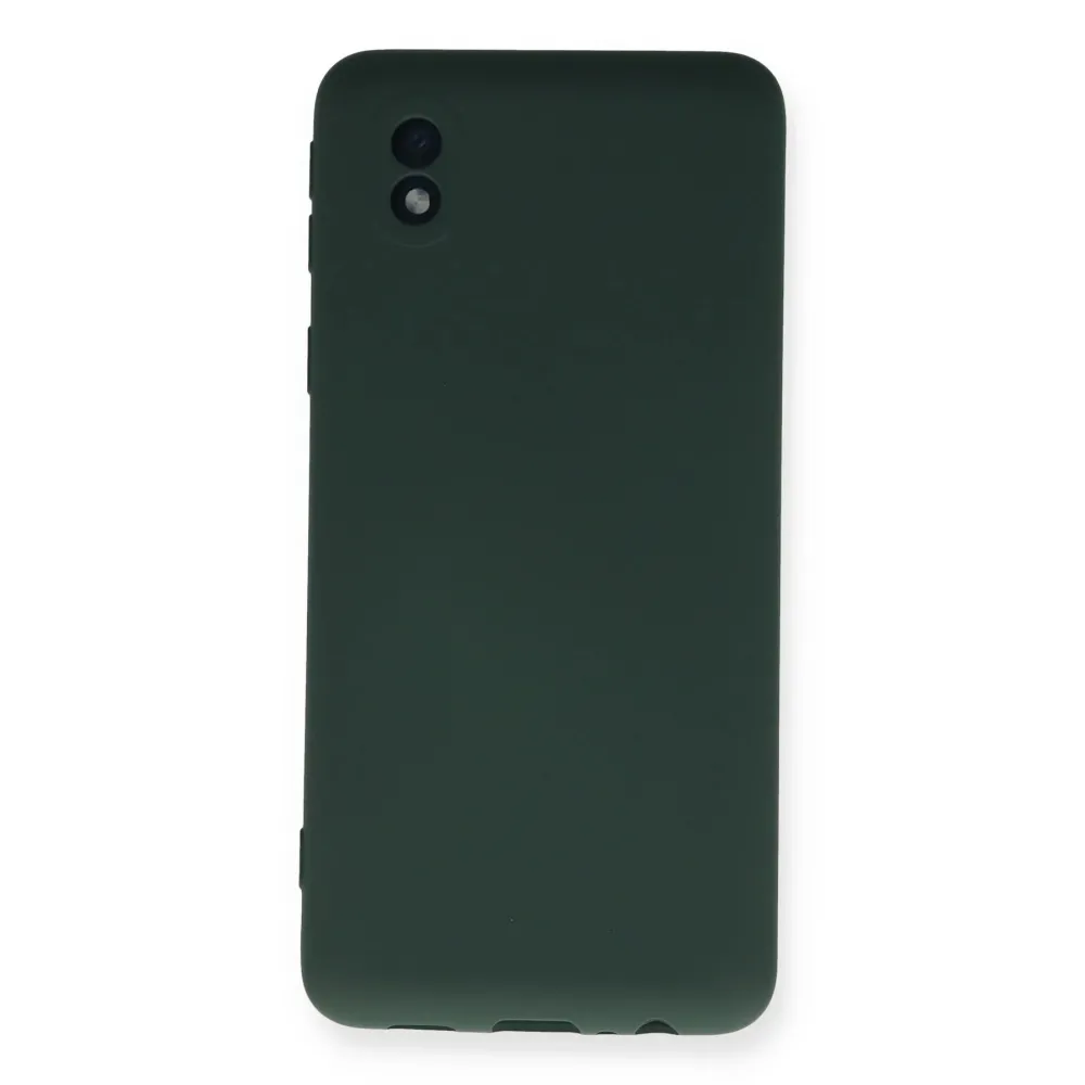 Newface Samsung Galaxy A01 Core Kılıf Nano Içi Kadife Silikon - Koyu Yeşil