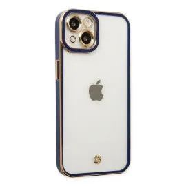 Newface Iphone 14 Plus Kılıf Liva Lens Silikon - Mavi