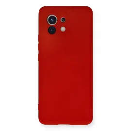 Newface Xiaomi Mi 11 Kılıf Nano Içi Kadife Silikon - Kırmızı