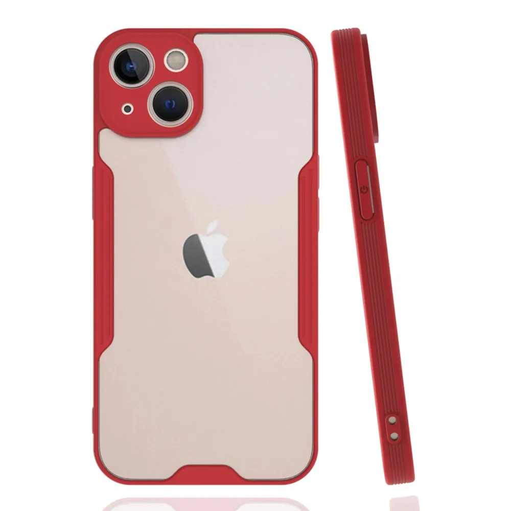 Newface Iphone 14 Plus Kılıf Platin Silikon - Kırmızı