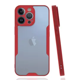 Newface Iphone 14 Pro Kılıf Platin Silikon - Kırmızı